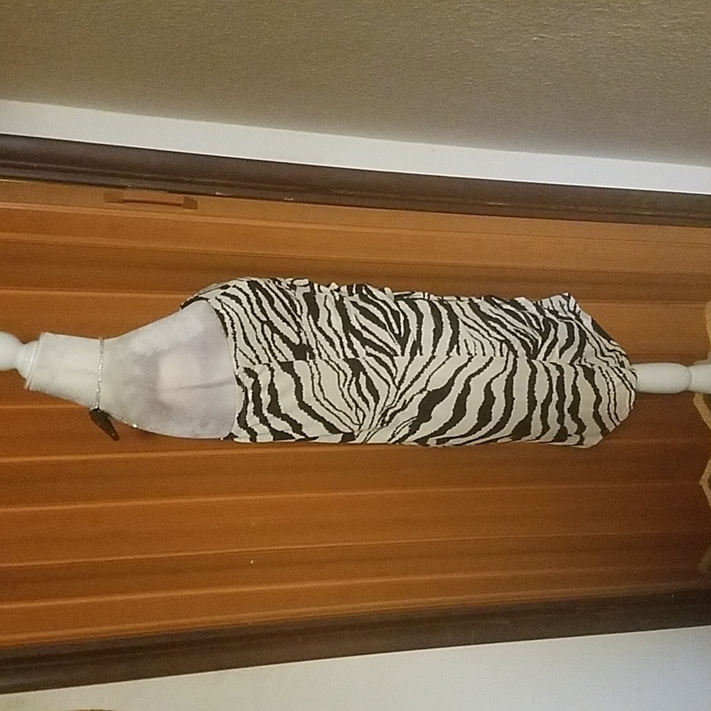 Trac Plus Size Zebra Strapless Dress - image 6